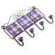 Navy Blue And Yellow Sun Flower Tiles Hooks